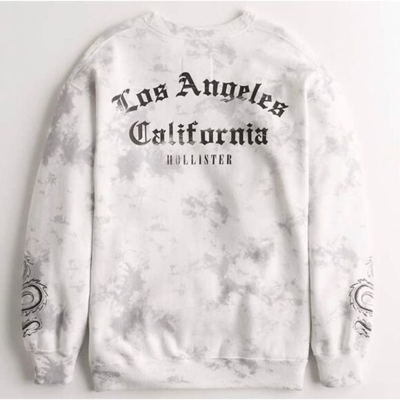 NWT Dixie D'Amelio x Hollister Collab Tie-Dye Long Sleeve Sweatshirt XL - Picture 4 of 10